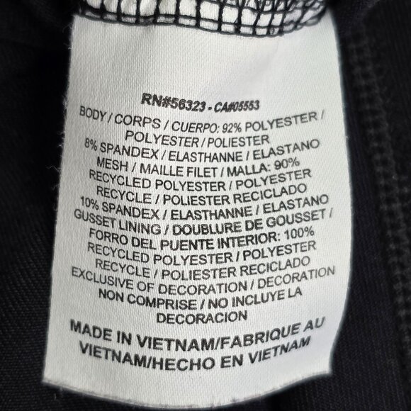 Womens Nike Dri Fit Black Cropped Leggings Polyester Spandex Activewear Size L - Picture 5 of 12